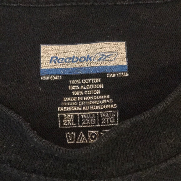 Vintage Reebok Black Tuxedo/Rock 105 Tee 2XL - Picture 2 of 3